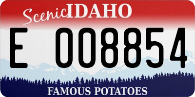 ID license plate E008854