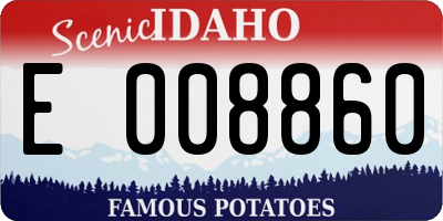 ID license plate E008860