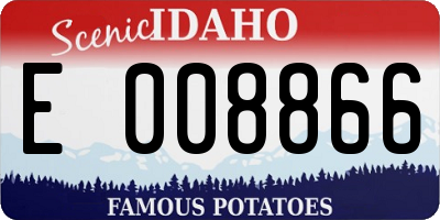 ID license plate E008866