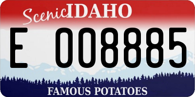 ID license plate E008885