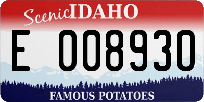 ID license plate E008930