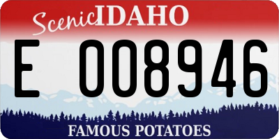 ID license plate E008946