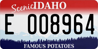 ID license plate E008964