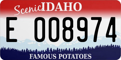 ID license plate E008974