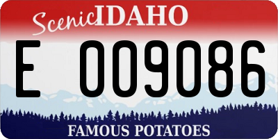 ID license plate E009086