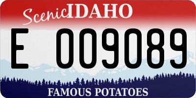 ID license plate E009089