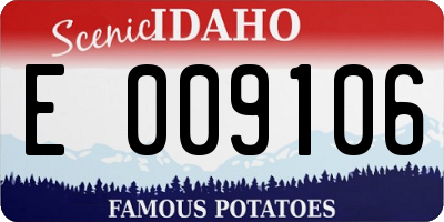 ID license plate E009106