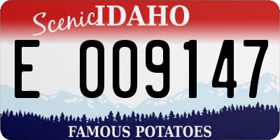 ID license plate E009147