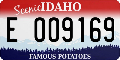 ID license plate E009169