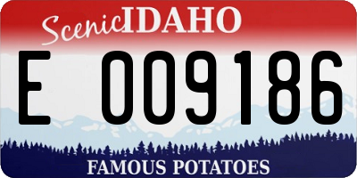 ID license plate E009186