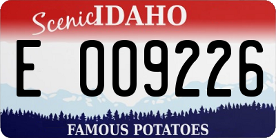 ID license plate E009226