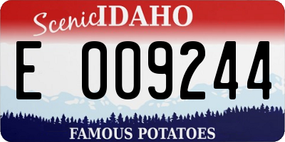 ID license plate E009244