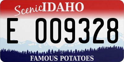 ID license plate E009328