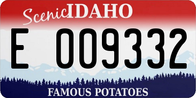 ID license plate E009332
