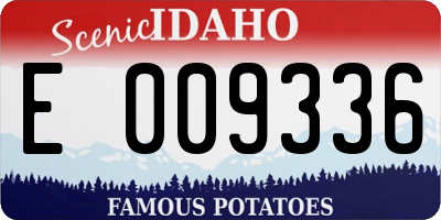 ID license plate E009336