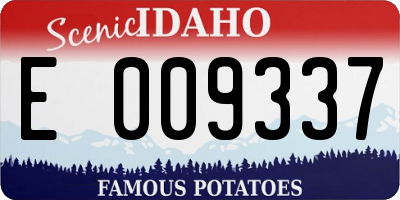 ID license plate E009337