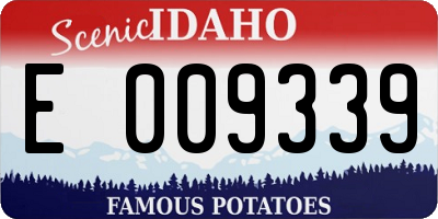 ID license plate E009339