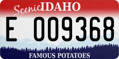 ID license plate E009368