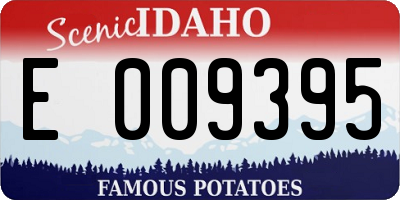 ID license plate E009395