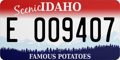 ID license plate E009407
