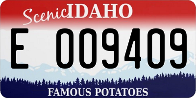 ID license plate E009409