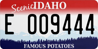 ID license plate E009444