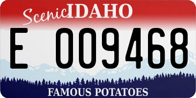 ID license plate E009468