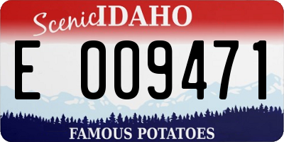 ID license plate E009471