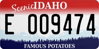 ID license plate E009474