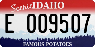 ID license plate E009507