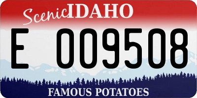 ID license plate E009508