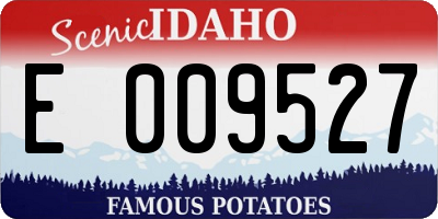 ID license plate E009527