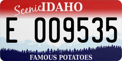 ID license plate E009535