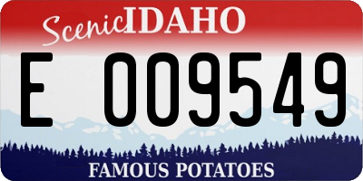 ID license plate E009549