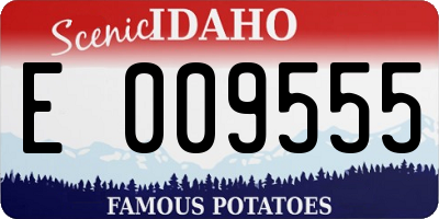 ID license plate E009555