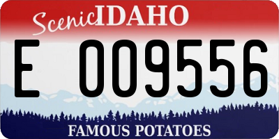 ID license plate E009556