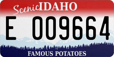 ID license plate E009664