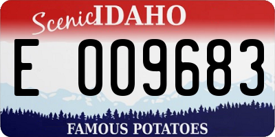 ID license plate E009683