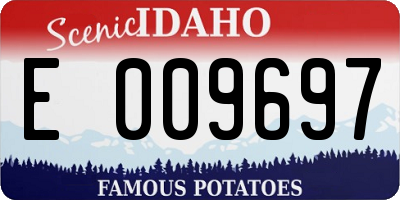 ID license plate E009697