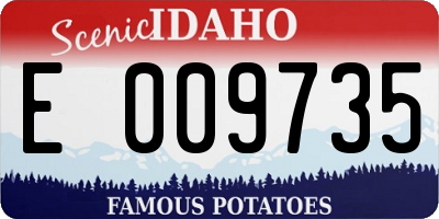 ID license plate E009735