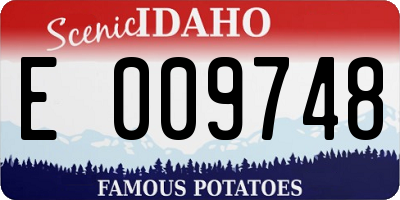 ID license plate E009748