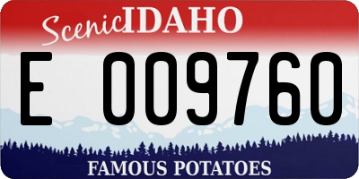 ID license plate E009760