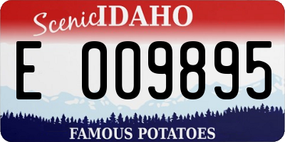 ID license plate E009895