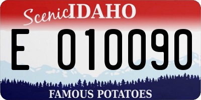 ID license plate E010090