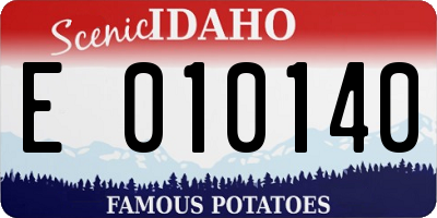 ID license plate E010140