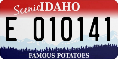 ID license plate E010141