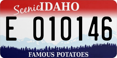 ID license plate E010146