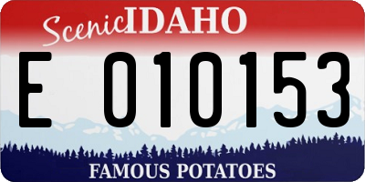 ID license plate E010153