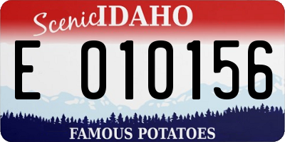 ID license plate E010156