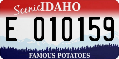 ID license plate E010159